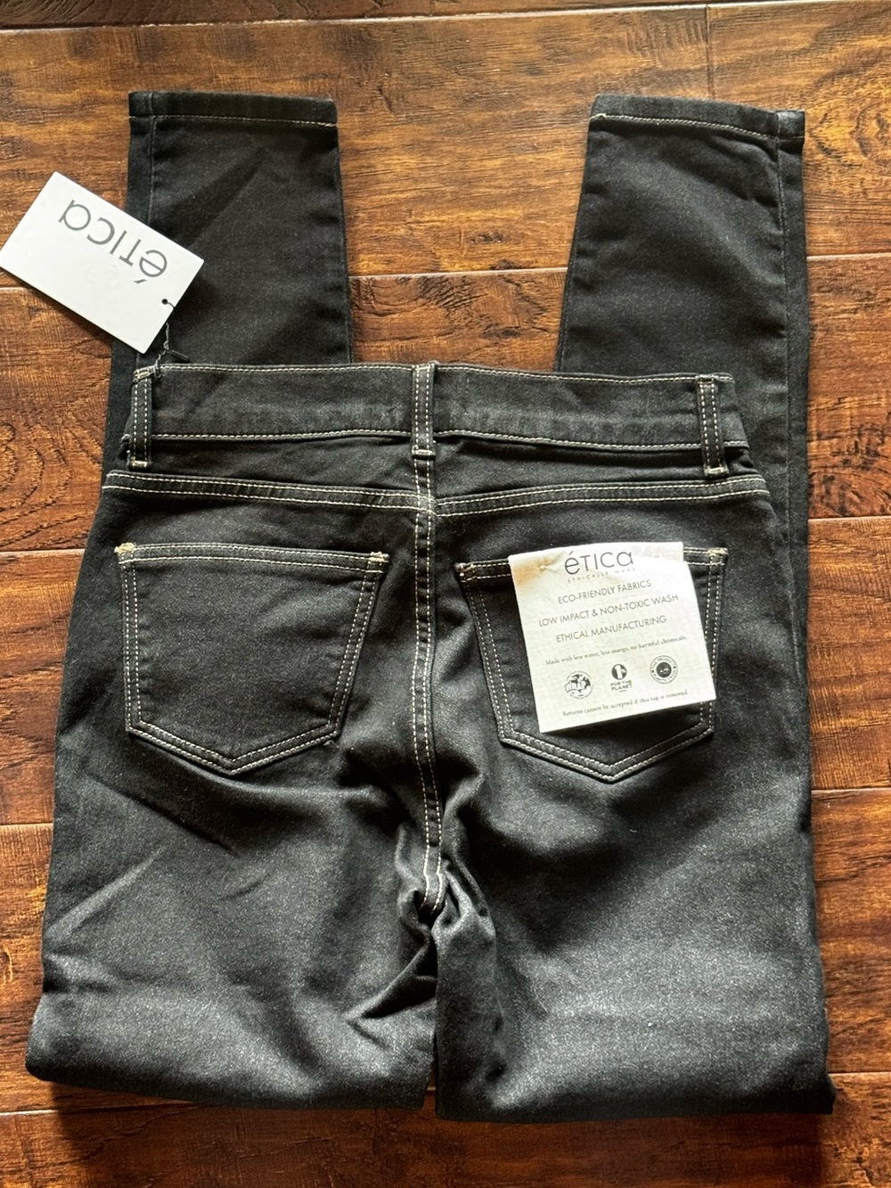 NWT Etica Black Skinny Jeans High Rise Size 2